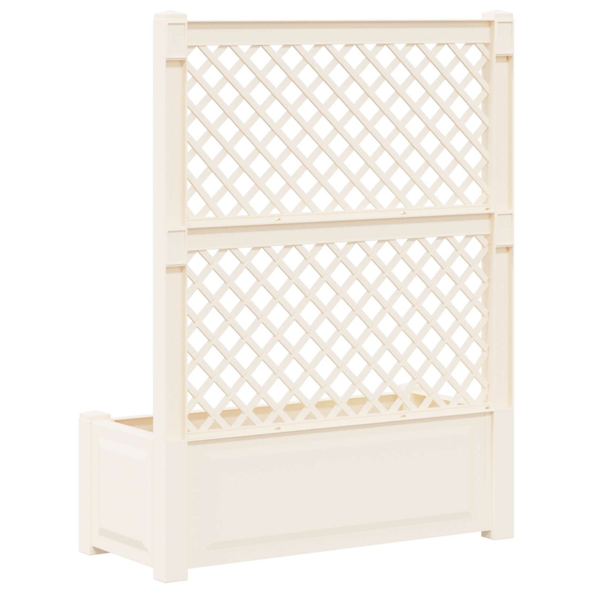 vidaXL Μεγάλη Γλάστρα με Στήριγμα Λευκό 99,5 x 43 x 133,5 εκ PP
