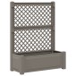 vidaXL Μεγάλη Γλάστρα με Στήριγμα Γκρι 99,5 x 43 x 133,5 εκ PP