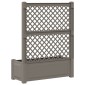 vidaXL Μεγάλη Γλάστρα με Στήριγμα Γκρι 99,5 x 43 x 133,5 εκ PP