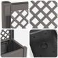 vidaXL Μεγάλη Γλάστρα με Στήριγμα Γκρι 99,5 x 43 x 133,5 εκ PP