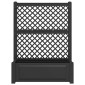 vidaXL Μεγάλη Γλάστρα με Στήριγμα Ανθρακί 99,5 x 43 x 133,5 εκ PP