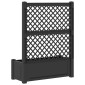 vidaXL Μεγάλη Γλάστρα με Στήριγμα Ανθρακί 99,5 x 43 x 133,5 εκ PP