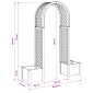 vidaXL Αψίδα Ρόδου με Γλάστρα Ανθρακί 168,5 x 43 x 207 εκ PP