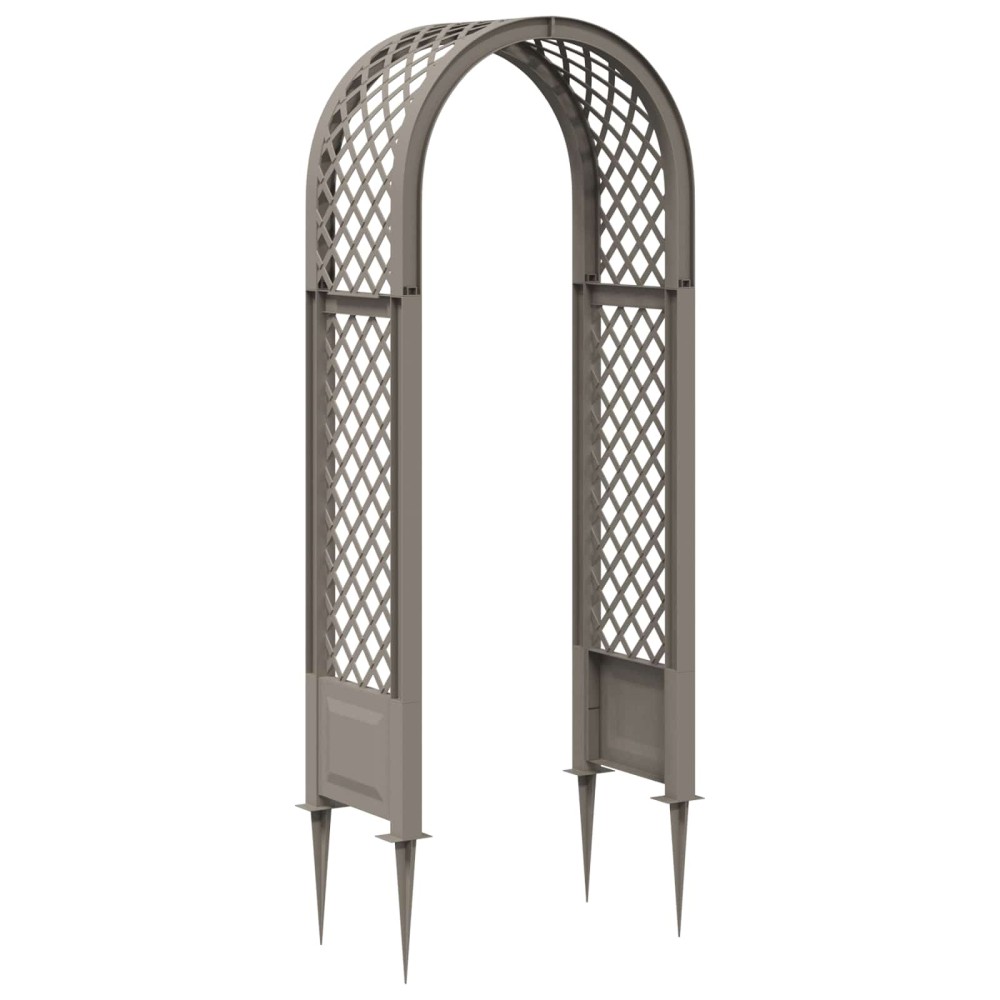 vidaXL Αψίδα Ρόδων με Ακίδες Γκρι 97 x 43 x 218 εκ. PP
