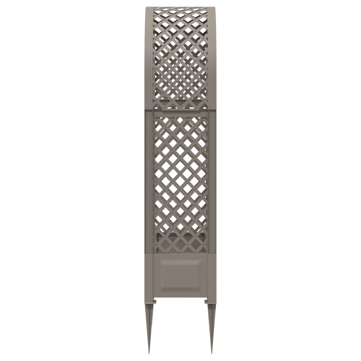 vidaXL Αψίδα Ρόδων με Ακίδες Γκρι 97 x 43 x 218 εκ. PP
