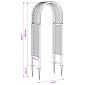 vidaXL Αψίδα Ρόδων με Ακίδες Γκρι 97 x 43 x 218 εκ. PP