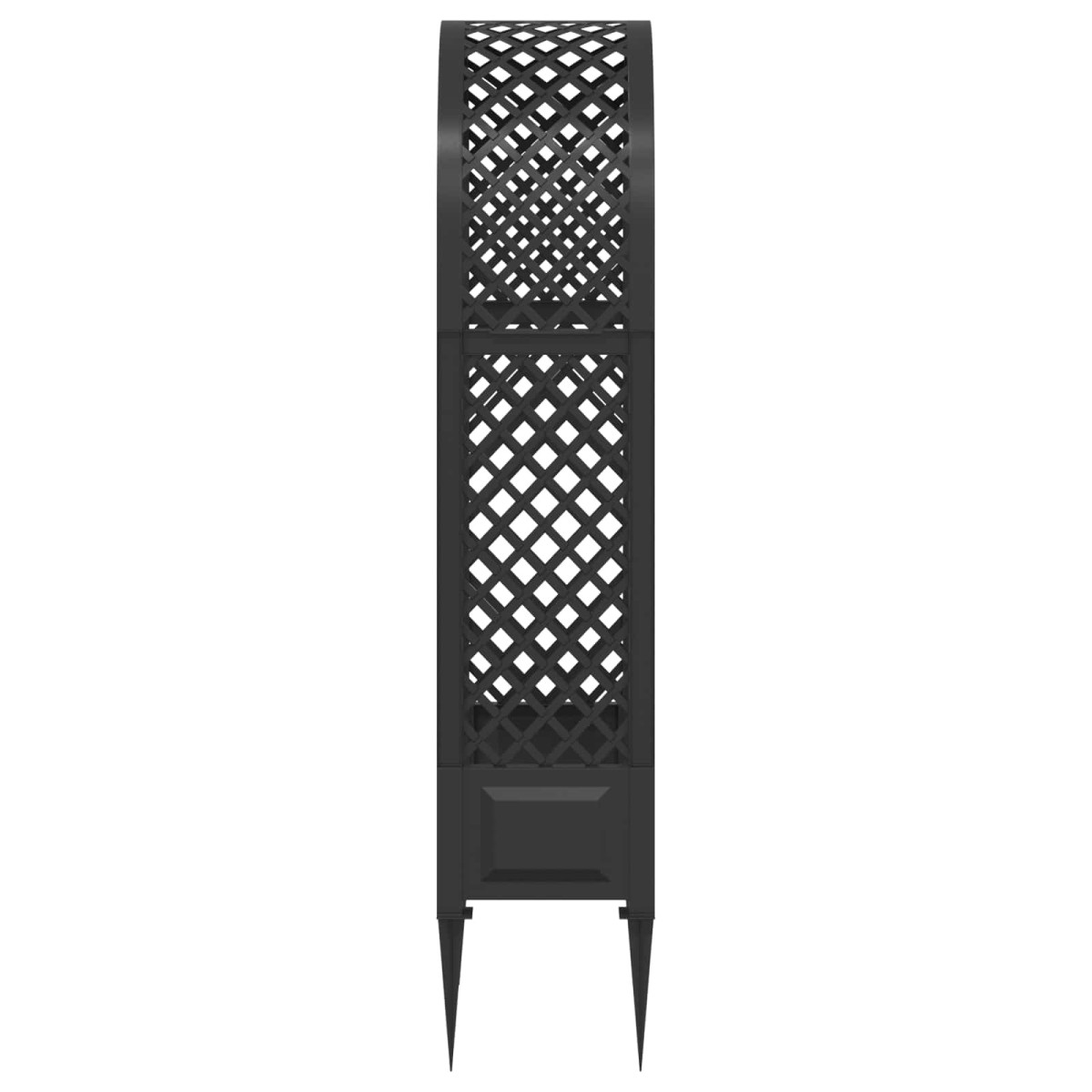 vidaXL Αψίδα Ρόδων με Ακίδες Ανθρακί 97 x 43 x 218 εκ. PP