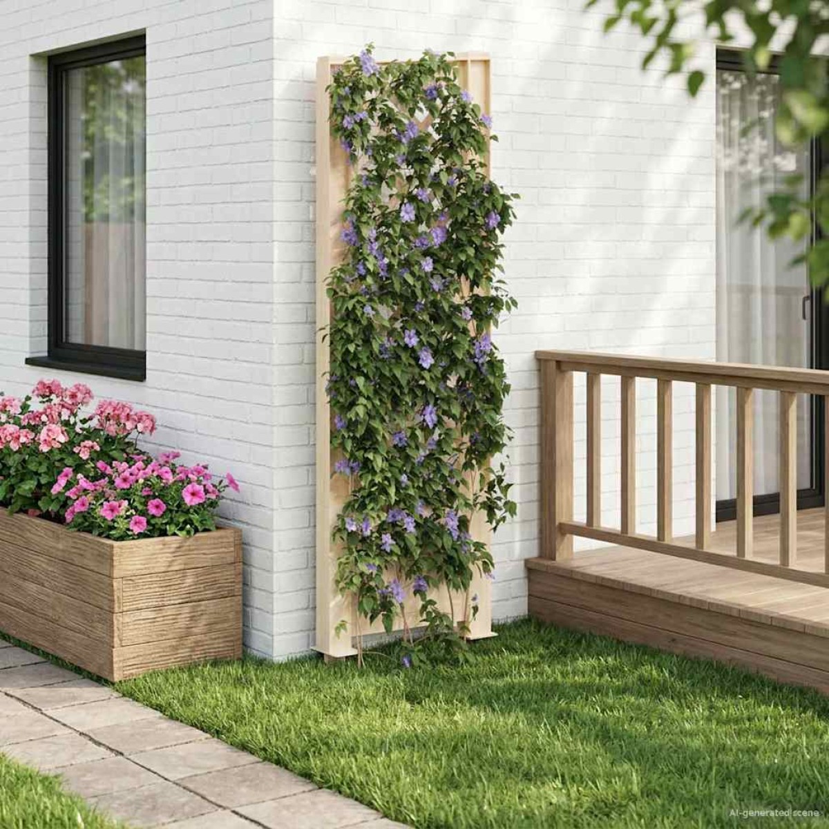 vidaXL Πλέγμα με Ακίδα Λευκό 43 x 6 x 165 εκ. PP