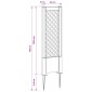 vidaXL Πλέγμα με Ακίδα Ανθρακί 43 x 6 x 165 εκ. PP