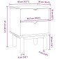 vidaXL Κομοδίνο OTTA Μαύρο 45 x 39 x 57 εκ Μασίφ Ξύλο Πεύκου