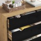 vidaXL Κουτί με συρτάρια με συρτάρι OTTA Μαύρο 76,5 x 39,5 x 90 εκ.