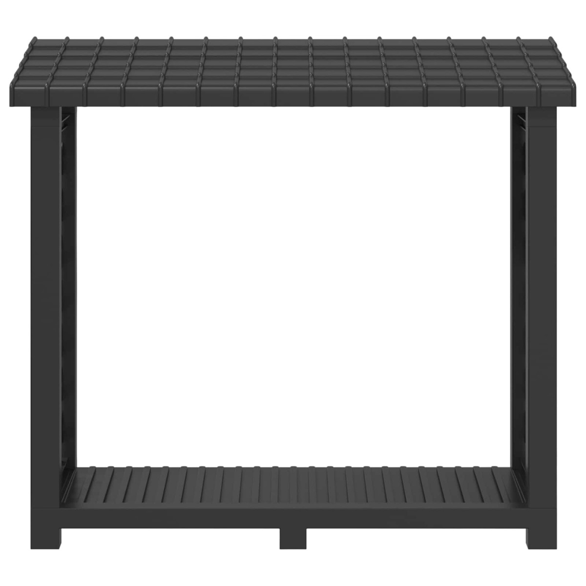 vidaXL Ράφι ξύλων 114 x 46 x 101 εκ. PP Ανθρακί
