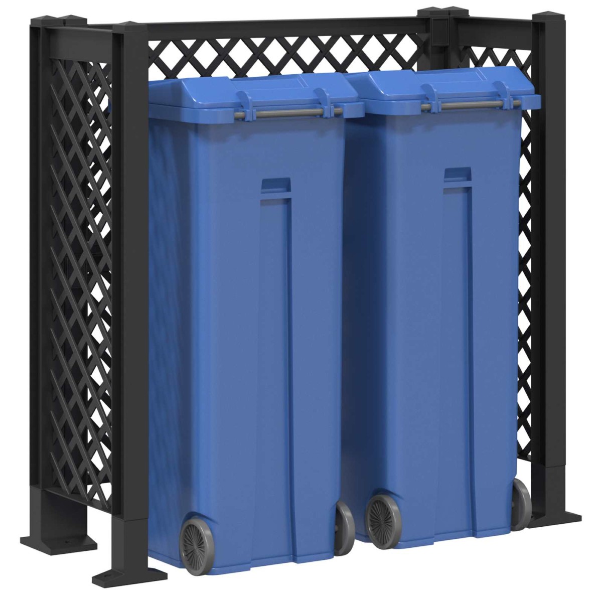 vidaXL Πέργκολα κάδου Ανθρακί 123 x 47 x 114 εκ PP