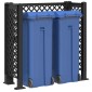 vidaXL Πέργκολα κάδου Ανθρακί 123 x 47 x 114 εκ PP