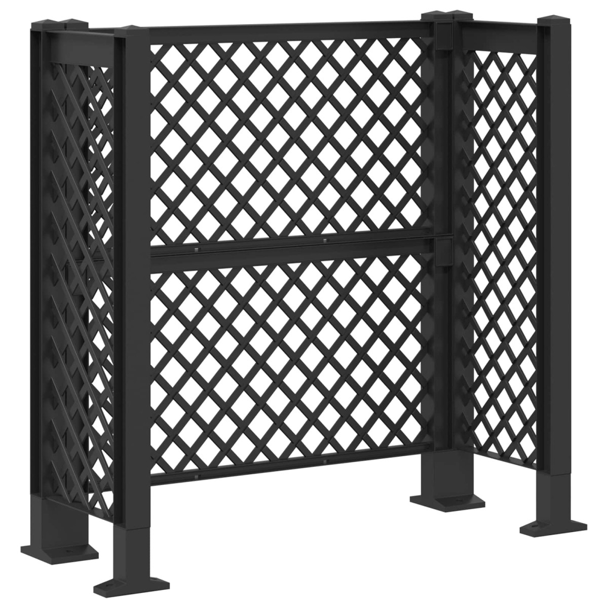 vidaXL Πέργκολα κάδου Ανθρακί 123 x 47 x 114 εκ PP