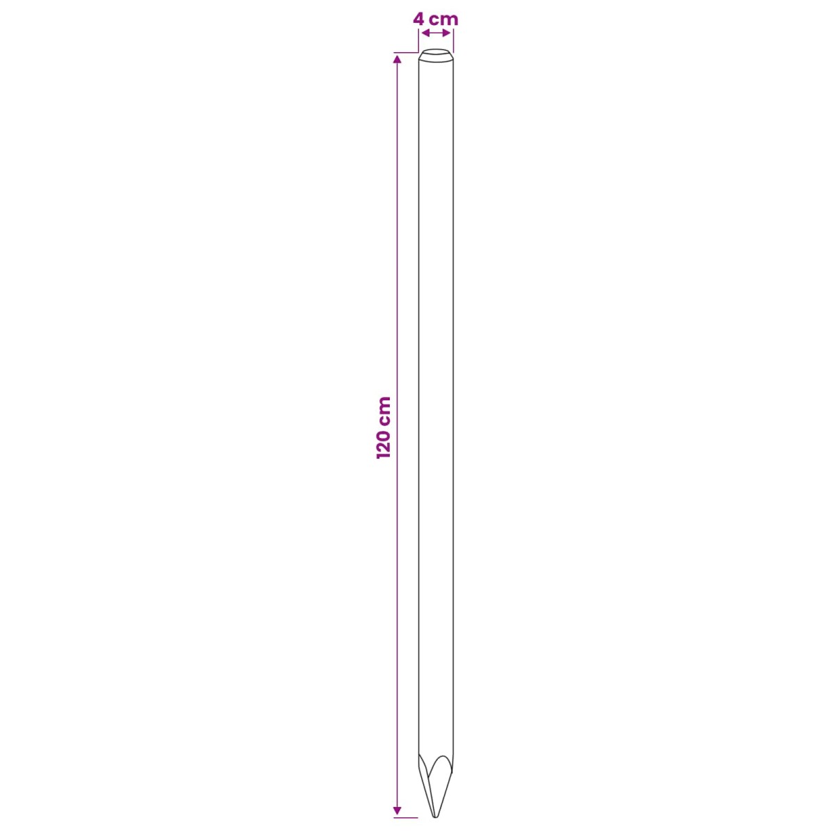 vidaXL Πό posts φράχτη 15 τεμ. Πράσινο 120 cm Μασίφ Ξύλο Πεύκου