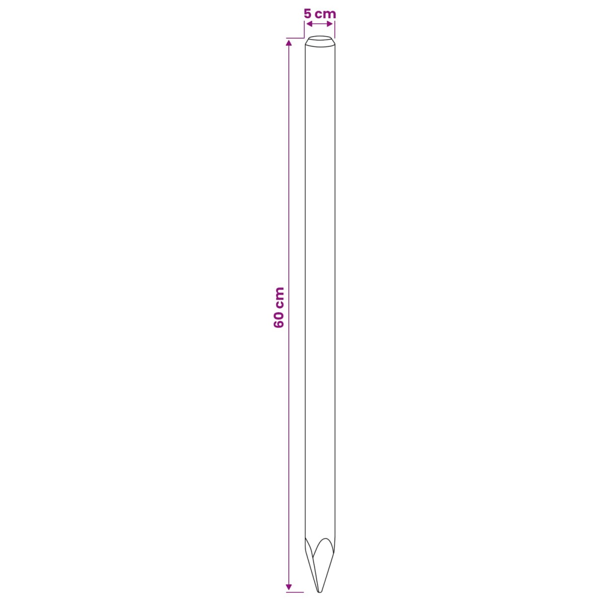 vidaXL Πό posts φράχτη 15 τεμ. Πράσινο 60 cm Μασίφ Ξύλο Πεύκου