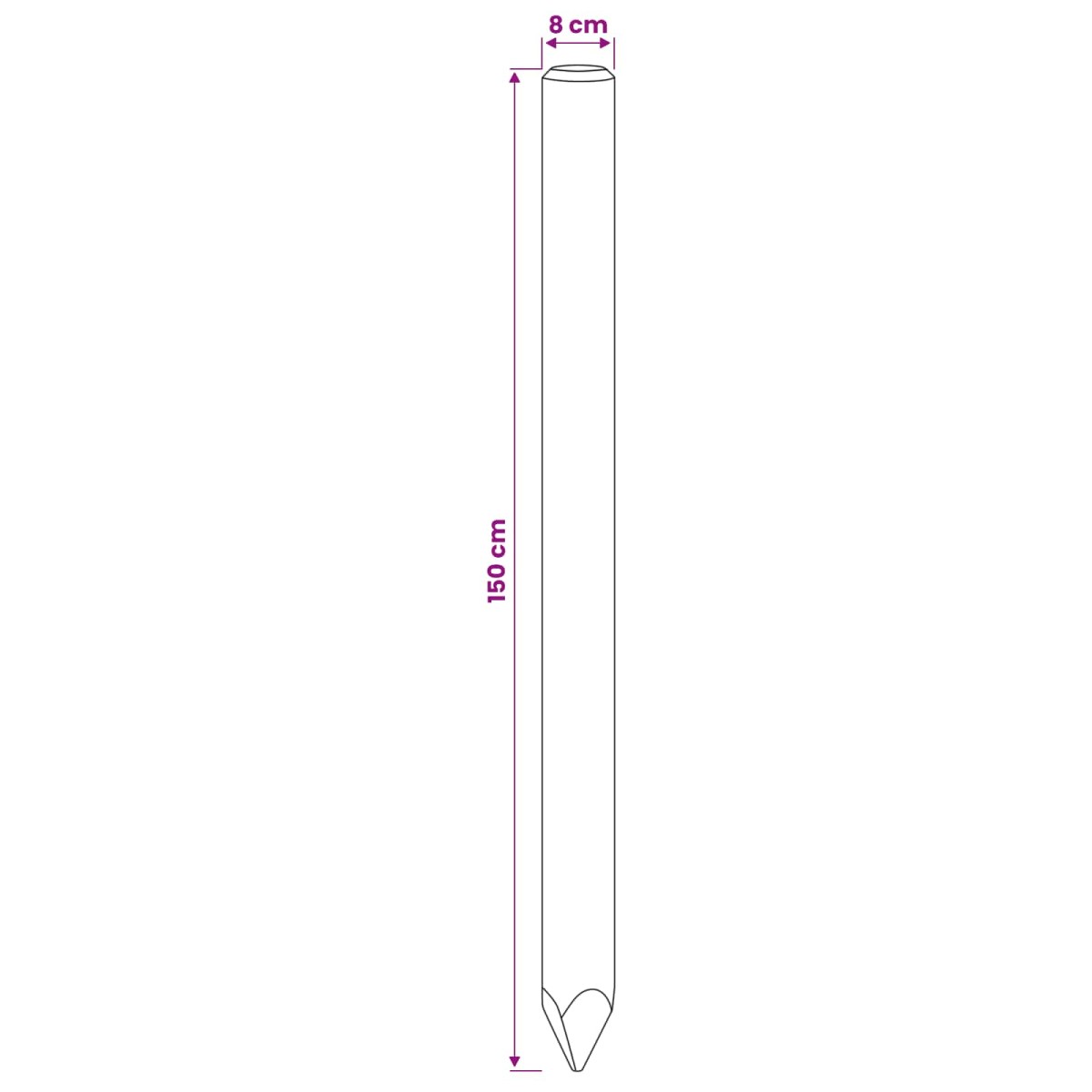 vidaXL Πό posts φράχτη 5 τεμ. Πράσινο 150 cm Μασίφ Ξύλο Πεύκου