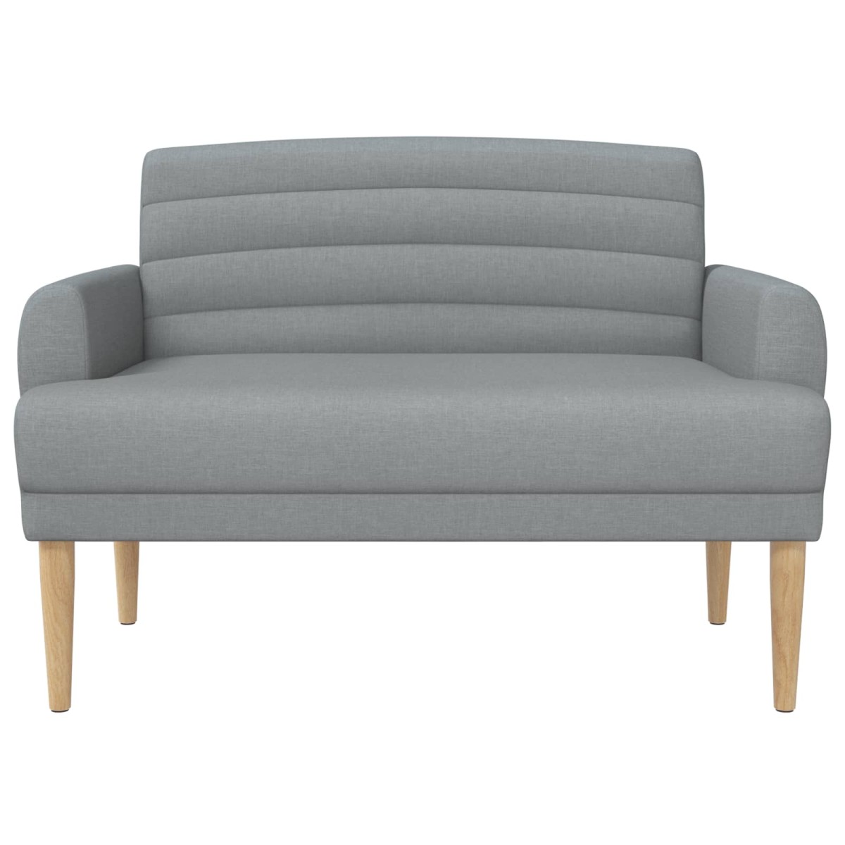 vidaXL Love seat με κουμπιά Ανοιχτό γκρι 116 x 67 x 80 εκ. Ύφασμα
