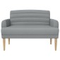vidaXL Love seat με κουμπιά Ανοιχτό γκρι 116 x 67 x 80 εκ. Ύφασμα