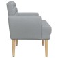 vidaXL Love seat με κουμπιά Ανοιχτό γκρι 116 x 67 x 80 εκ. Ύφασμα