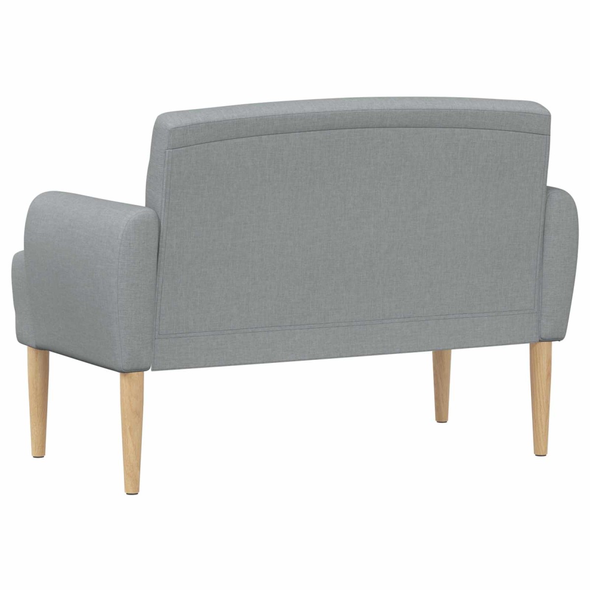 vidaXL Love seat με κουμπιά Ανοιχτό γκρι 116 x 67 x 80 εκ. Ύφασμα