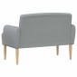 vidaXL Love seat με κουμπιά Ανοιχτό γκρι 116 x 67 x 80 εκ. Ύφασμα