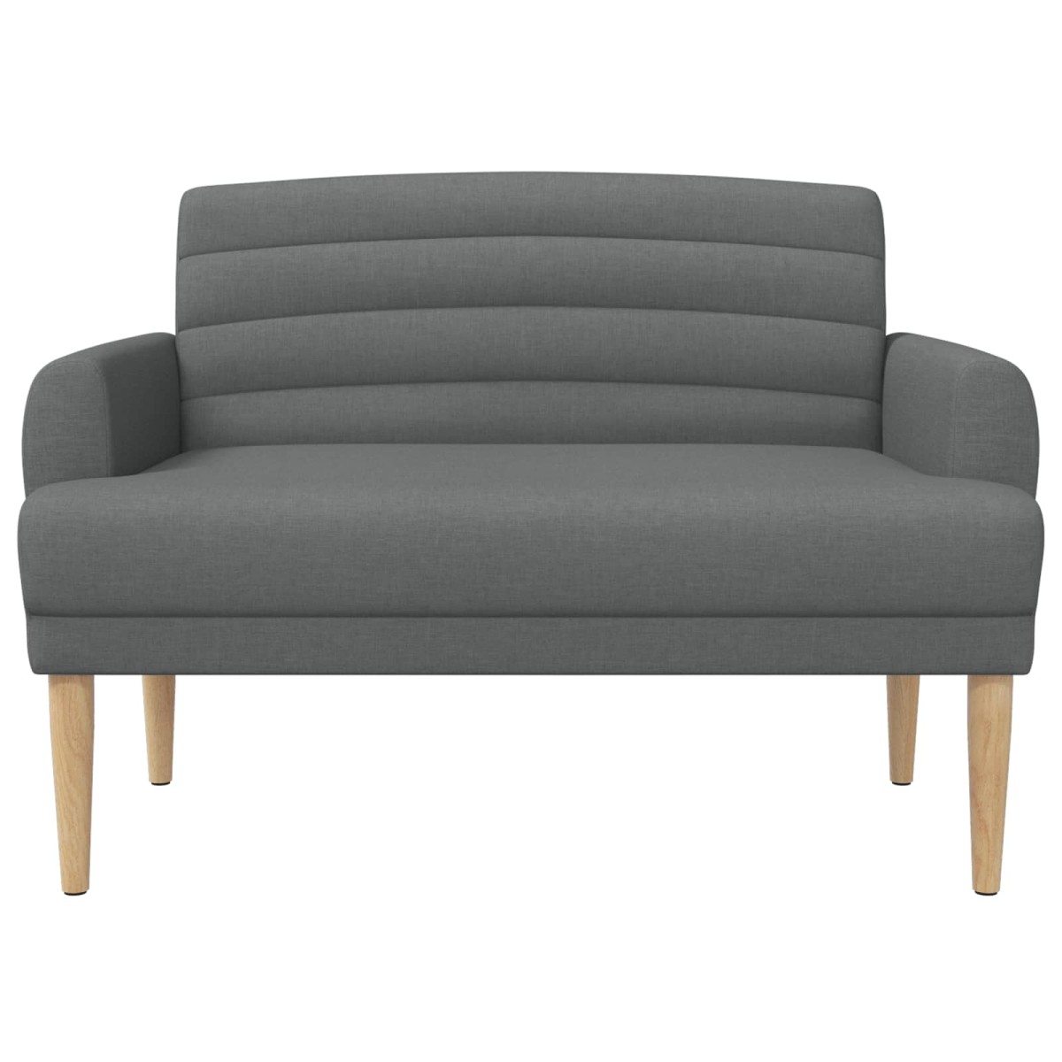 vidaXL Love seat με κουμπιά Σκούρο Γκρι 116 x 67 x 80 εκ. Ύφασμα