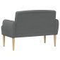 vidaXL Love seat με κουμπιά Σκούρο Γκρι 116 x 67 x 80 εκ. Ύφασμα