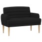 vidaXL Love seat με κουμπιά Μαύρο 116 x 67 x 80 εκ. Ύφασμα