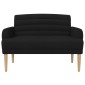 vidaXL Love seat με κουμπιά Μαύρο 116 x 67 x 80 εκ. Ύφασμα