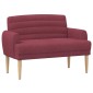vidaXL Love seat με κουμπιά Κόκκινο 116 x 67 x 80 εκ. Ύφασμα