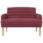 vidaXL Love seat με κουμπιά Κόκκινο 116 x 67 x 80 εκ. Ύφασμα