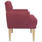 vidaXL Love seat με κουμπιά Κόκκινο 116 x 67 x 80 εκ. Ύφασμα