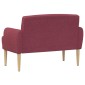 vidaXL Love seat με κουμπιά Κόκκινο 116 x 67 x 80 εκ. Ύφασμα