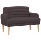 vidaXL Love seat με κουμπιά Σκούρο Καφέ 116 x 67 x 80 εκ. Ύφασμα