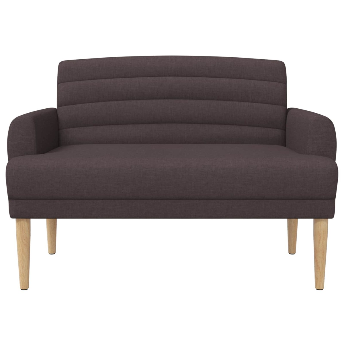 vidaXL Love seat με κουμπιά Σκούρο Καφέ 116 x 67 x 80 εκ. Ύφασμα