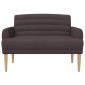 vidaXL Love seat με κουμπιά Σκούρο Καφέ 116 x 67 x 80 εκ. Ύφασμα