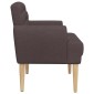 vidaXL Love seat με κουμπιά Σκούρο Καφέ 116 x 67 x 80 εκ. Ύφασμα