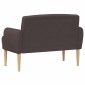 vidaXL Love seat με κουμπιά Σκούρο Καφέ 116 x 67 x 80 εκ. Ύφασμα