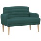 vidaXL Love seat με κουμπιά Σκούρο Πράσινο 116 x 67 x 80 εκ. Ύφασμα