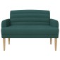 vidaXL Love seat με κουμπιά Σκούρο Πράσινο 116 x 67 x 80 εκ. Ύφασμα