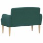 vidaXL Love seat με κουμπιά Σκούρο Πράσινο 116 x 67 x 80 εκ. Ύφασμα