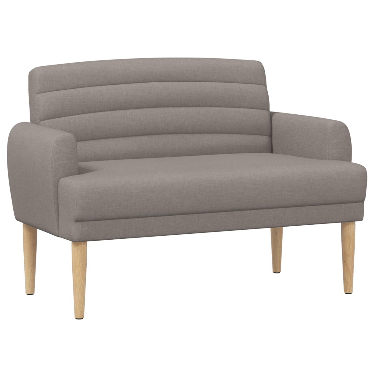 vidaXL Love seat με κουμπιά Taupe 116 x 67 x 80 εκ. Ύφασμα