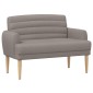vidaXL Love seat με κουμπιά Taupe 116 x 67 x 80 εκ. Ύφασμα