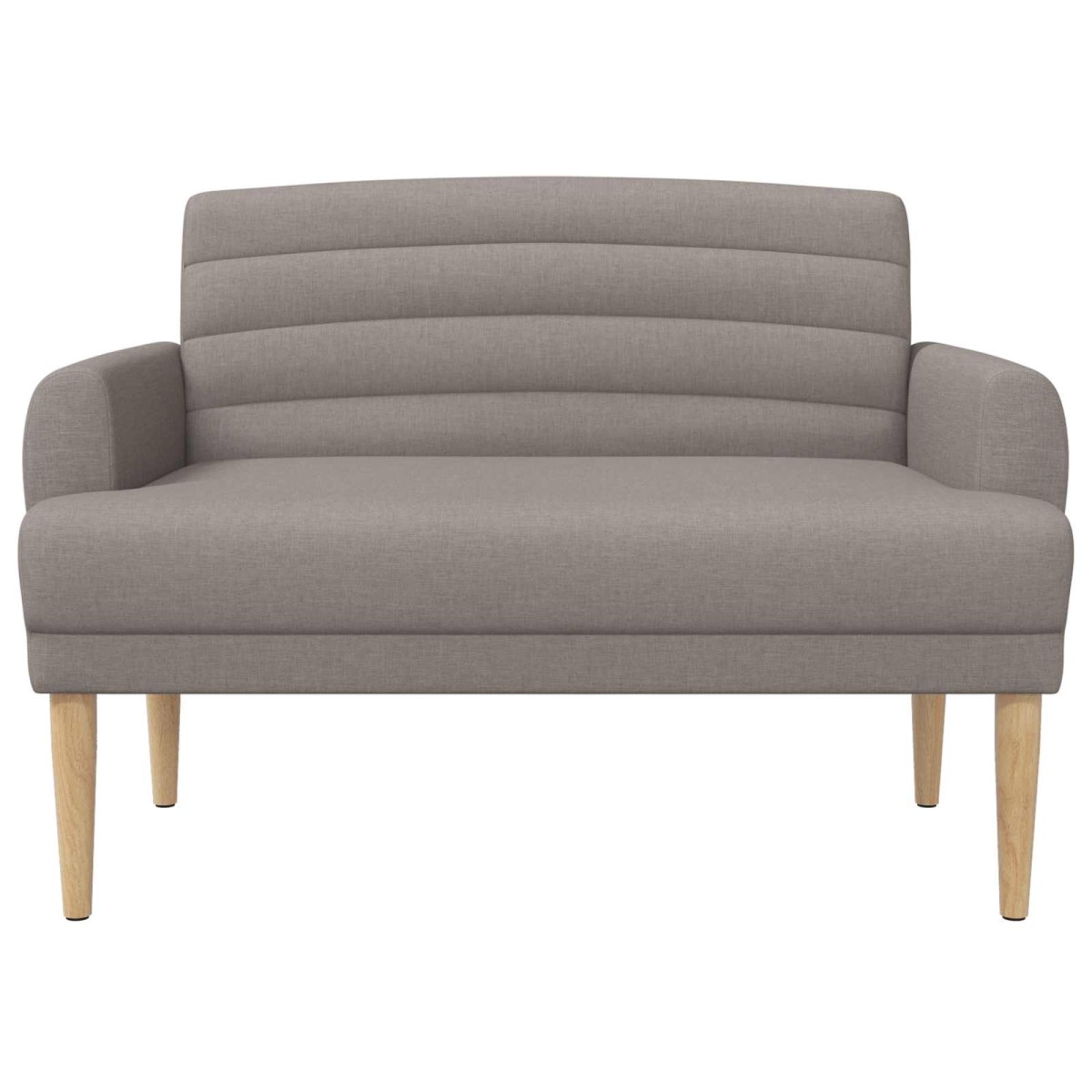 vidaXL Love seat με κουμπιά Taupe 116 x 67 x 80 εκ. Ύφασμα