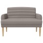 vidaXL Love seat με κουμπιά Taupe 116 x 67 x 80 εκ. Ύφασμα