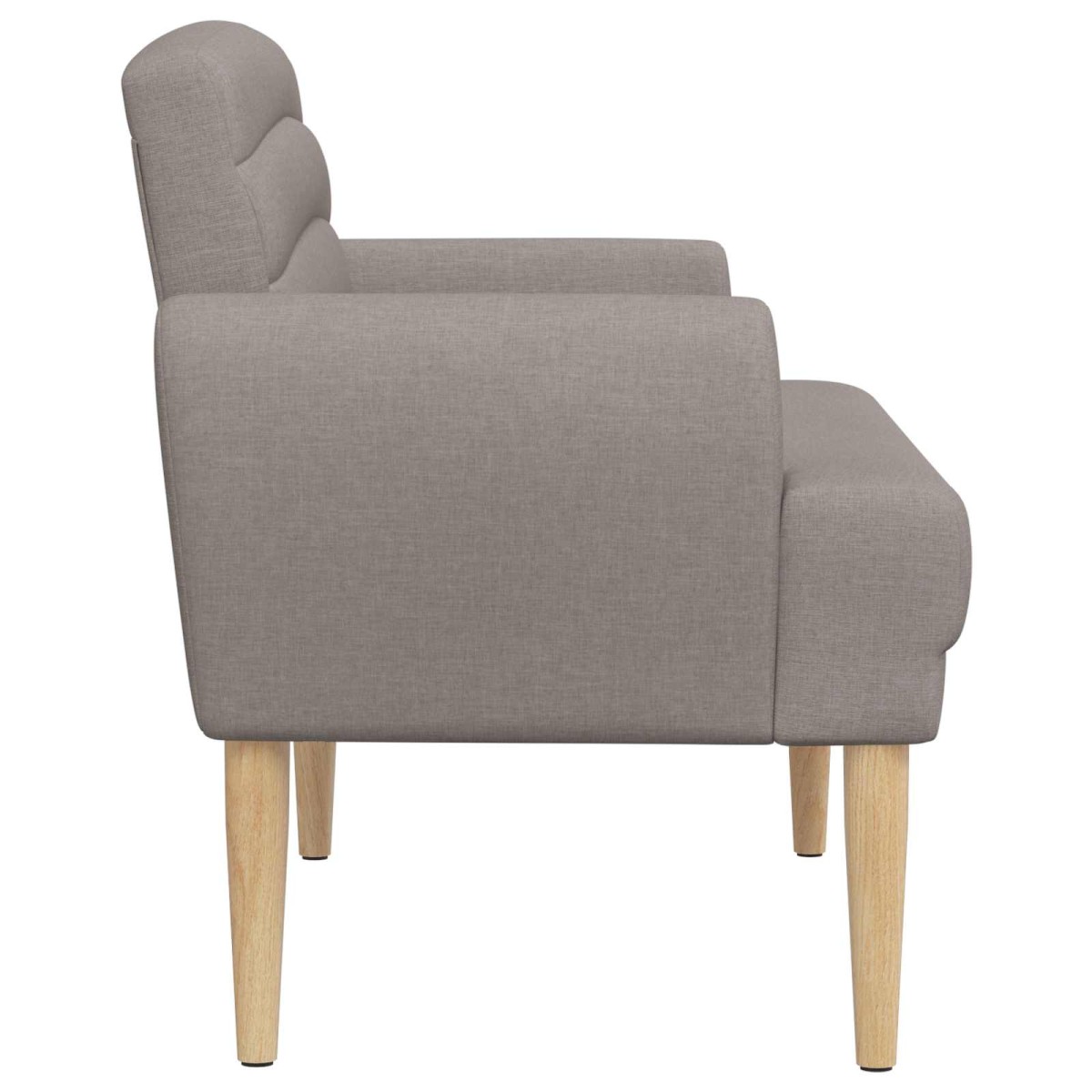 vidaXL Love seat με κουμπιά Taupe 116 x 67 x 80 εκ. Ύφασμα