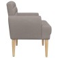 vidaXL Love seat με κουμπιά Taupe 116 x 67 x 80 εκ. Ύφασμα
