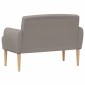 vidaXL Love seat με κουμπιά Taupe 116 x 67 x 80 εκ. Ύφασμα